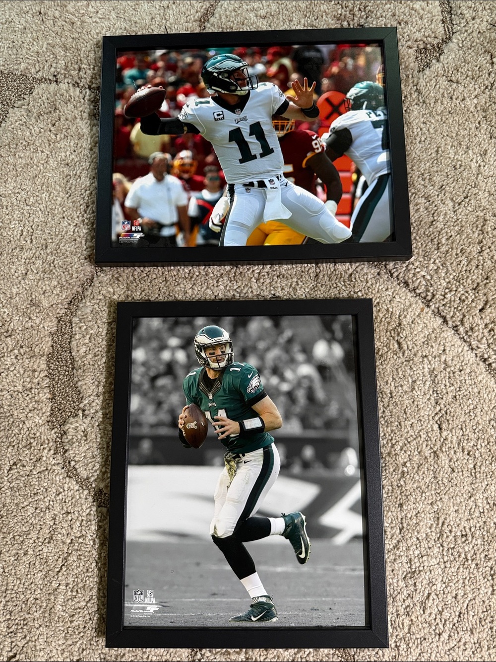 Eagles Carson Wentz  Framed Football Wall Art